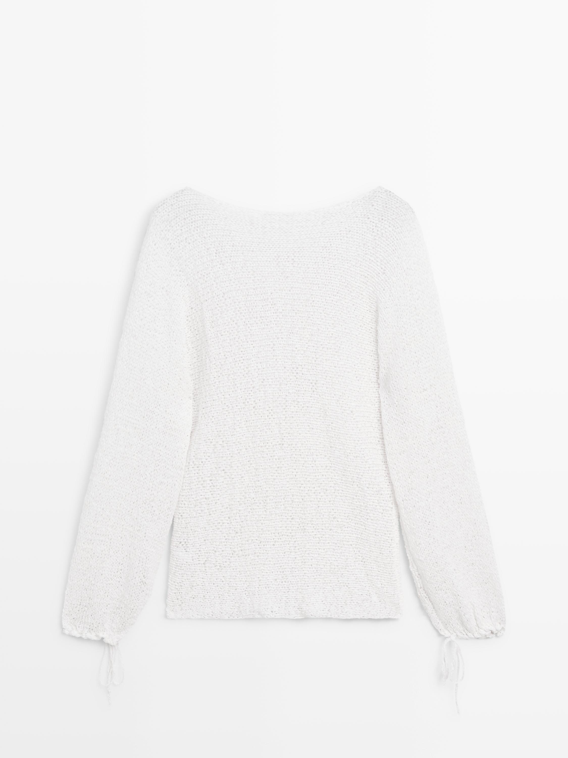 Pull manches bouffantes avec nœuds